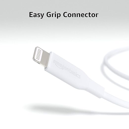 Amazon Basics USB-C to Lightning Charger Cable, Apple MFi Certified for iPhone 14 13 12 11 X Xs Pro, Pro Max, Plus, iPad, Fast Charging, High Speed Data Sync, 6 ft, White