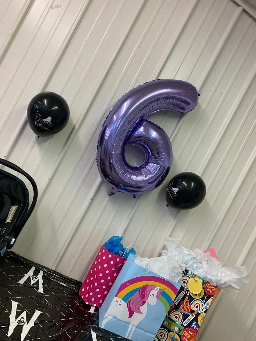 Purple 7 Balloon - 40 Inch Number Balloon for 7th Birthday Party Decorations