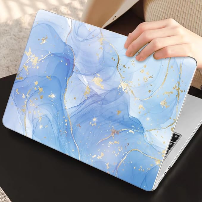 LCMOCICO for MacBook Air 13 inch Case M5 M4 M3 M2 Chip 2026 2025-2022 Release A3449 A3240 A3113 A2681, Scratch Resistant Hard Shell Protective Laptop Cover for Mabook Air 13.6 M5 2026, Blue Marble
