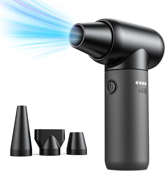 Ekmoey Electric Air Duster, 110,000 RPM 3 Gear Adjustable Cordless Air Blower, 6000mAh Rechargeable Battery,Portable Dust Cleaner for Computer, Home & Outdoor,Replaces Compressed Air Cans
