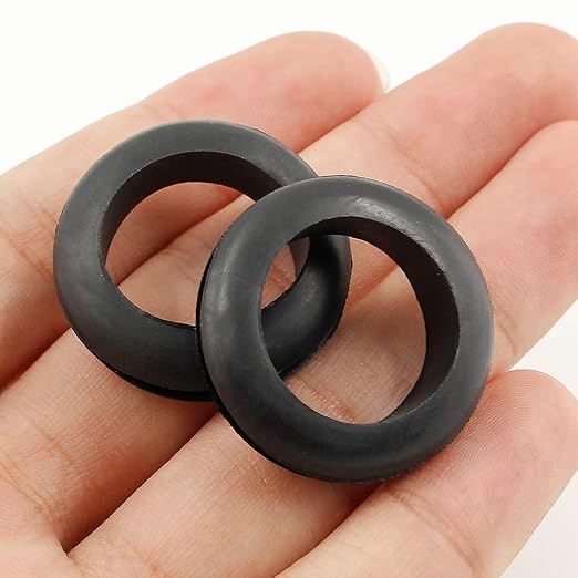 Kyuionty 12 Pcs Rubber Grommets, 0.98" Inside Diameter 1" Drill Hole Rubber Wire Grommets O Ring Grommets for Wire, Firewall, Cables, Plugs, Automotive