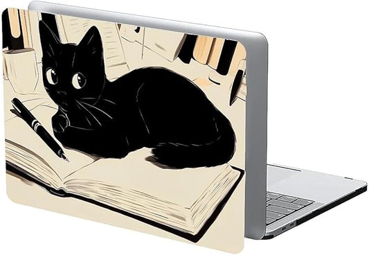 COTAIL Compatible with MacBook Air 13.3 13.6 Inch Case 2022 2021 2020 2019 Plastic Hard Shell Case Cover,13.6 Air (A2681) M2 2022, Black Cat