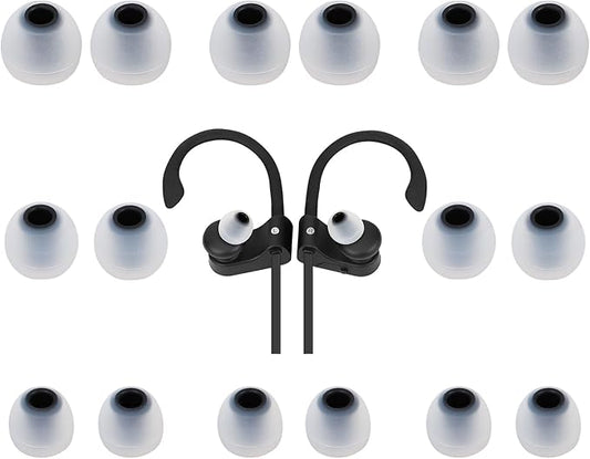 TSZYYM Earbud Tips Ear Bud Tips Soft Anti Slip Washable and Reusable Silicone Replacement Earbud Tips Fit Most in-Ear Earbuds(Inner Hole 3.8mm -5.1mm) 18pcs S M L