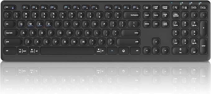 CITLLA Wireless Bluetooth Keyboard, Full Size Multi-Device Keyboard
