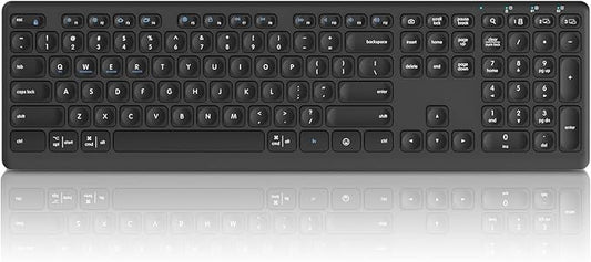 CITLLA Wireless Bluetooth Keyboard, Full Size Multi-Device Keyboard