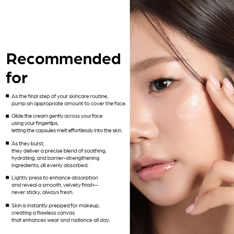 House of Hur 3X Capsule Hydro Booster Cream – 3-in-1 Hydrating Gel Cream + Primer – 8 Types Hyaluronic Acid, Hibiscus Collagen, Thyme + Green Tea – Non-Greasy – Korean Skincare – 1.69 fl oz (50 ml)