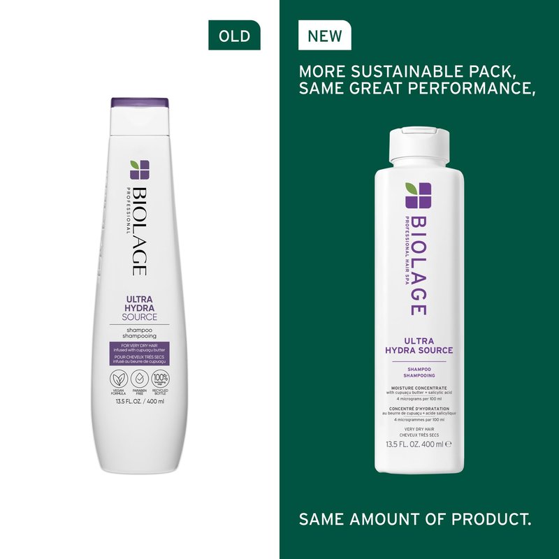 Biolage Ultra Hydra Source Shampoo & Conditioner Set | Anti-Frizz Deep Conditioner Renews Hair's Moisture | For Very Dry Hair | Silicone-Free | Vegan