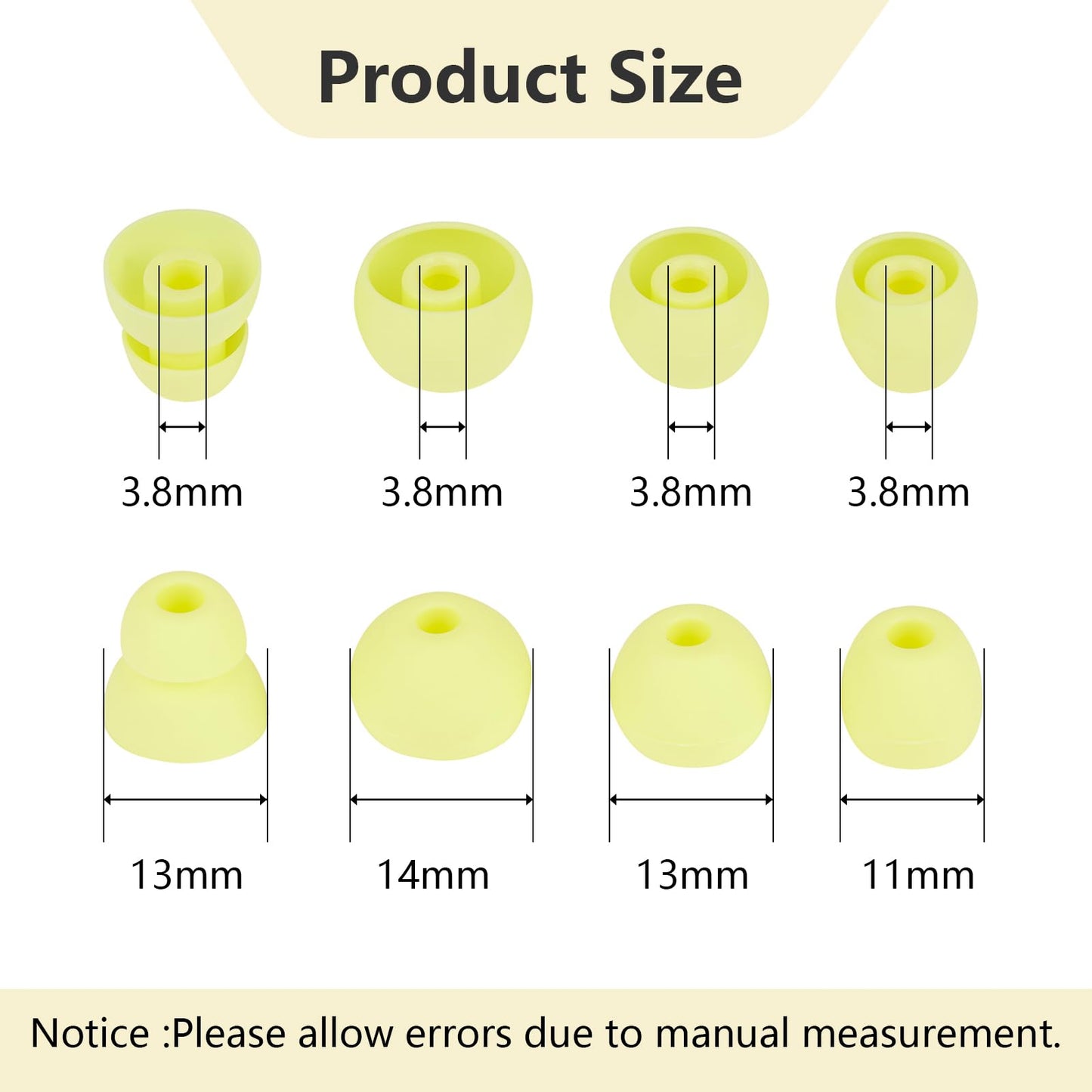 MQIMY Silicone Earbud Tips Replacement Ear Tips Compatible with Powerbeats Pro Beats Wireless Earphone Headphones Earbud Covers 4 Pairs