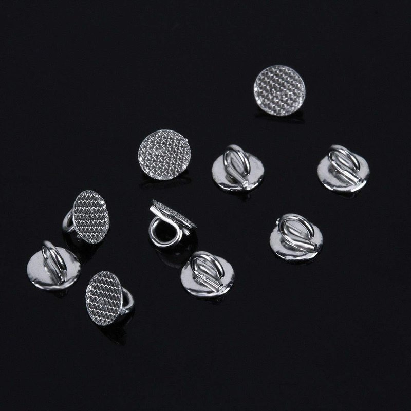 10 Packs Sino Dental Orthodontic Braces Brackets Lingual Buttons Bondable Round Base Eyelets -10pcs/pack (Bond Eyelets)