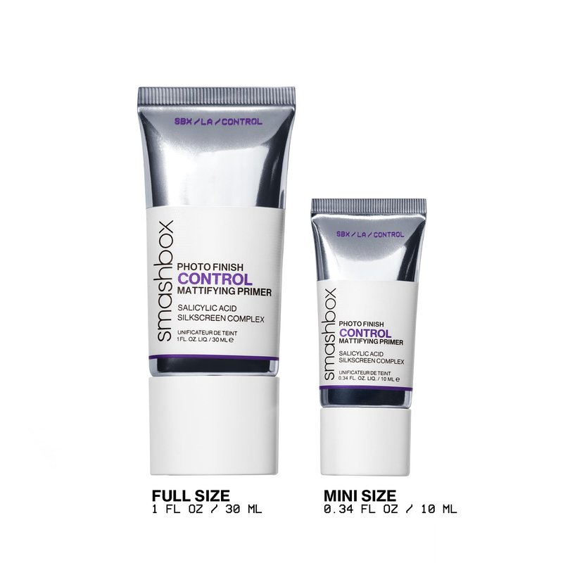 Smashbox Photo Finish Control Mattifying Makeup Primer | Pore-Minimizing, Oil-Controlling Primer that helps Reduce Shine | Silkscreen Complex, Witch Hazel, Salicylic Acid + Zinc, 1 Fl Oz