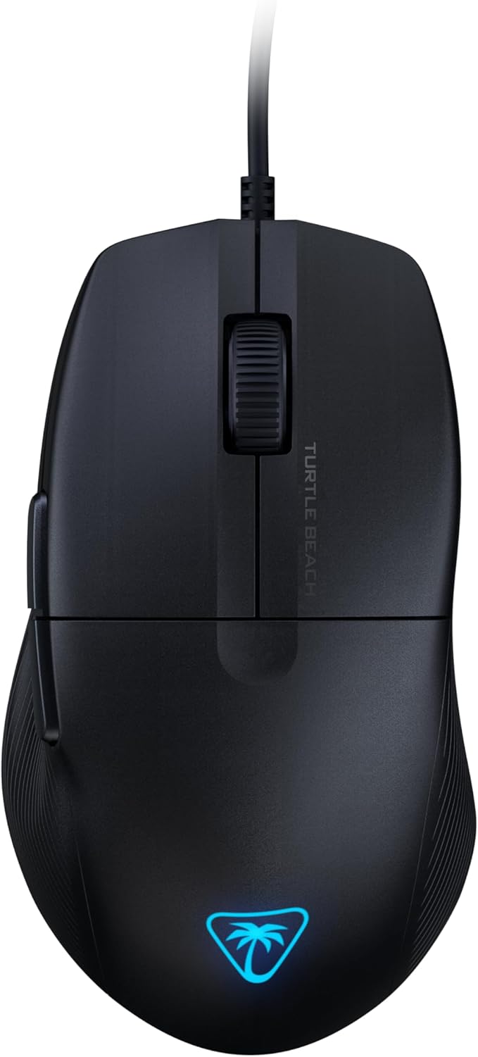 Turtle Beach Pure SEL Wired RGB Gaming Mouse, Ultra-Light 49g Ergonomic Design, 8000 DPI Optical Sensor, Mechanical Switches, Pretension System, Pure PTFE Glides, AIMO RGB Lighting – Black