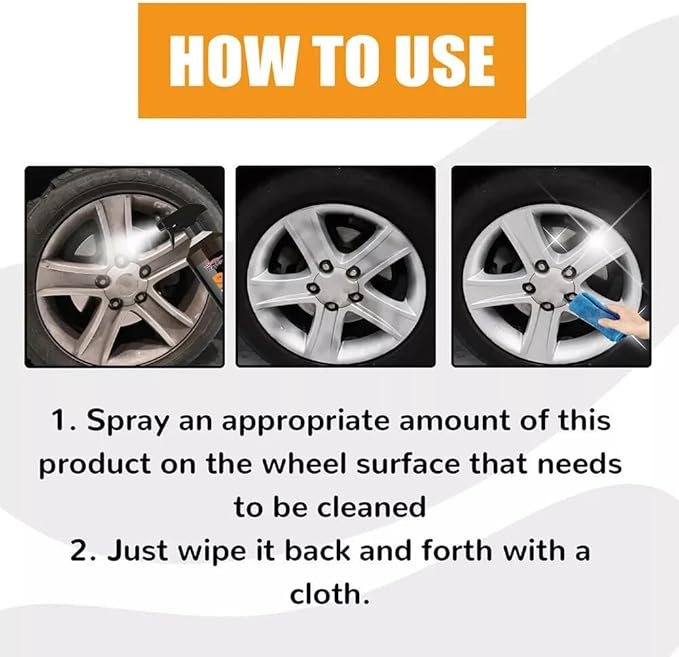 2025 Upgraded Bronze Bomber Wheel Cleaner, Tire Cleaner,- Safe on Chrome and All Wheel Finishes - Brake Dust, Dirt, Browning, Grease, and Grime Remover (US Stock) (2)