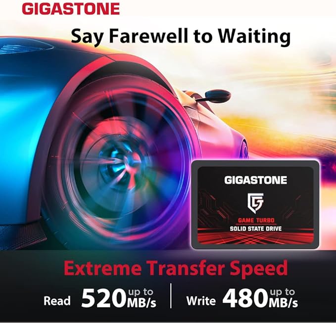 Gigastone 256GB Game Turbo SSD (5-Pack) Up to 540MB/s with SLC Caching Gaming/PC/Desktop/Laptop Upgrade SSD- 5-Year Warranty 2.5" SATA Internal Disk Solid State Drives 2.5 inches SATA 3.0 Disk