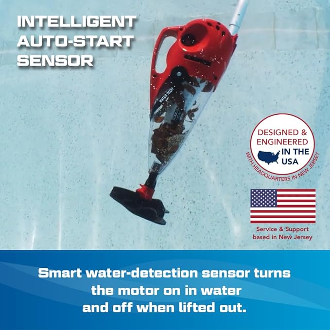 POOL BLASTER Pulse XL 350 Cordless Pool Vacuum, up to 60 Min Runtime, XL Capacity, for Above Ground & Inground Pool, Automatic On/Off Water Sensor, Premium Swimming Pool Cleaner, Handheld Rechargeable