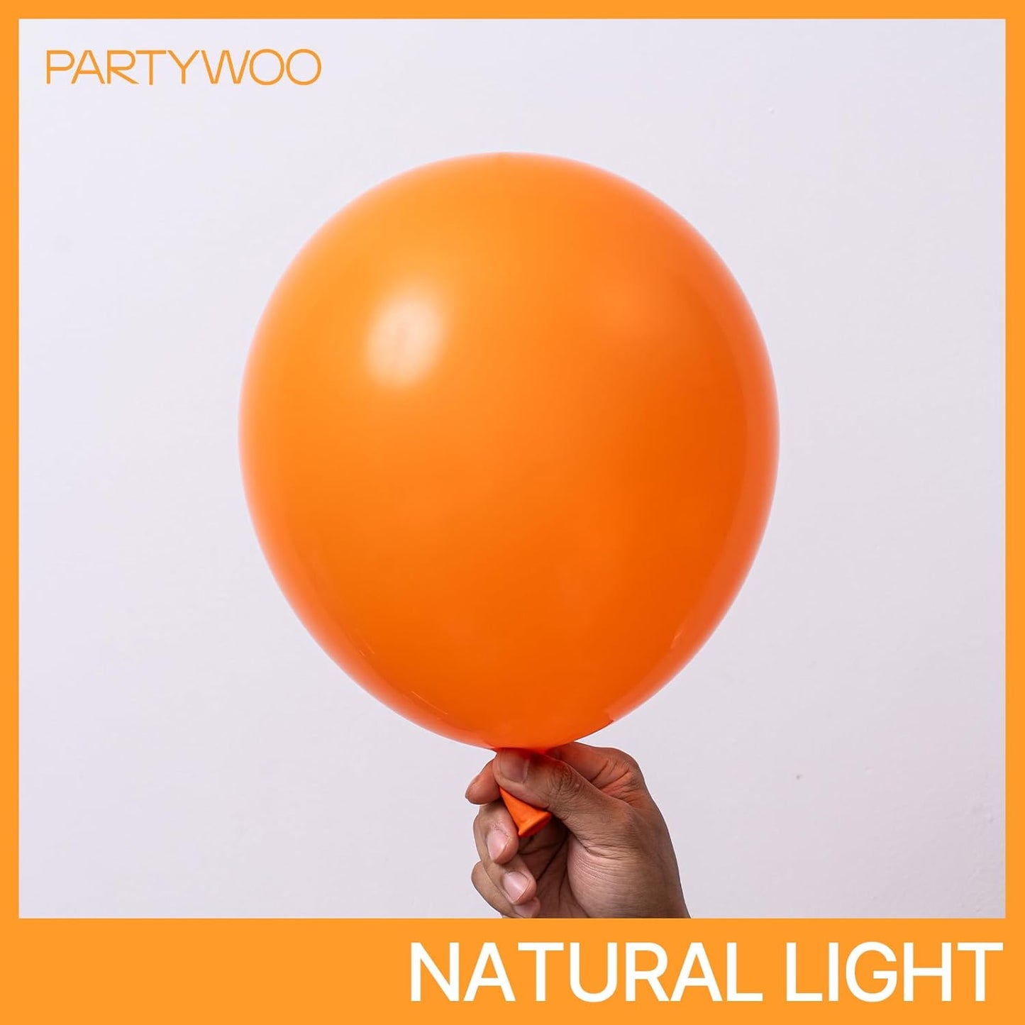 PartyWoo Orange Balloons - 120pcs Matte Fall Balloon Arch Kit | 18", 12", 10", 5" for Thanksgiving & Baby Showers