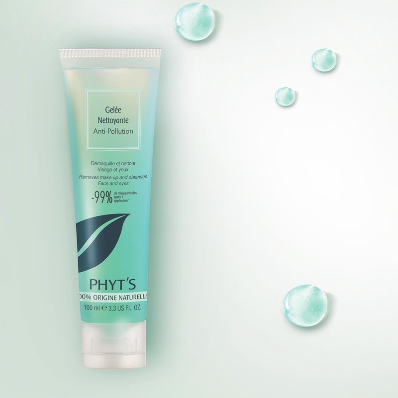 Phyts Anti-Pollution Cleansing Jelly - Facial Cleanser for Women - Removes Waterproof Makeup and Impurities - Nourishes Skin - 3.3 oz