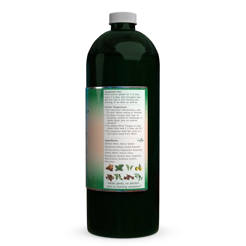 Silver Tongue Oral Care - All Natural Colloidal Silver Mouthwash, 32 fl oz