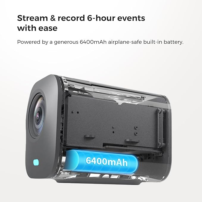 NearStream VM33 Gen 2 2K Wireless Streaming Camera with 40X Zoom, App Control, 6H Battery, RTMP & NDI Protocol, 8 Noise Canceling Mics/External Mic Input, Multi-cam, Stream on Facebook/YouTube/Twitch