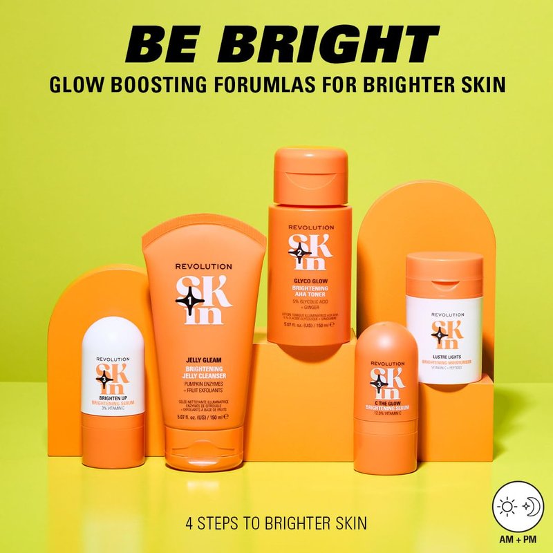 Revolution Skin, C The Glow 12.5% Vitamin C Brightening Face Serum, Moisturizing & Hydrating with Vitamin C, Vegan & Cruelty-Free, 1.01 fl oz