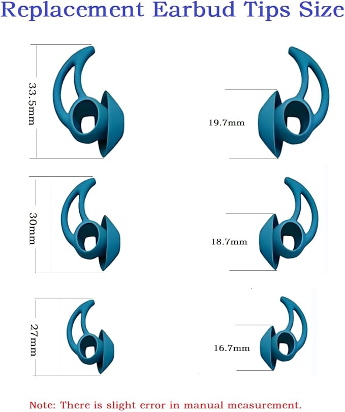 CYADCI 3 Pairs Large Earbud Tips Compatible with Bose QuietComfort and Sport Earbuds