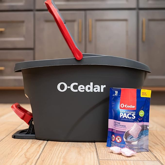 O-Cedar System Easy Wring Spin Mop & Bucket with 3 Extra Refills with Lavender Pac (Variety Pack)