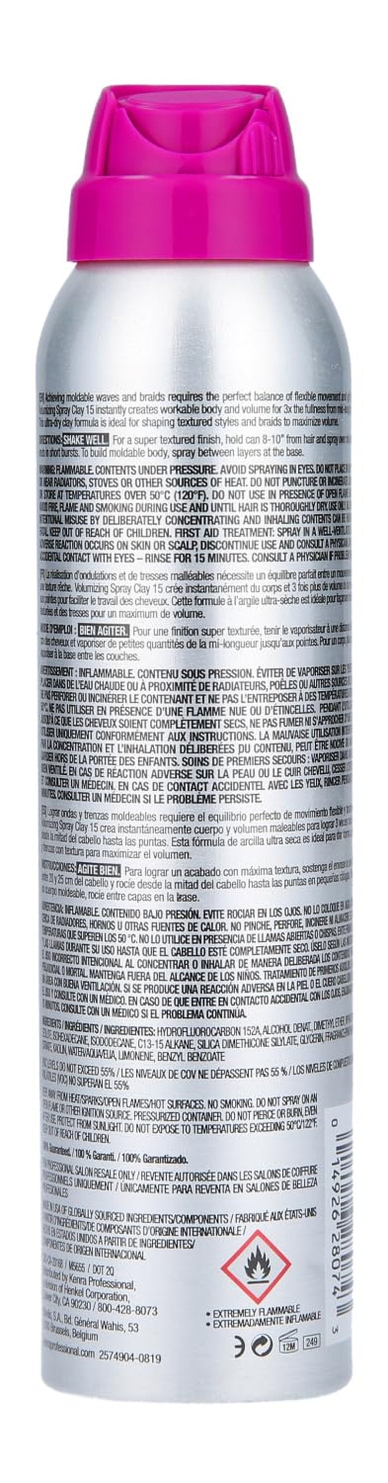 Kenra Professional Volumizing Spray Clay 15 | Bodifying, Fullness Spray | All Hair Types | 4 oz (2-Pack)