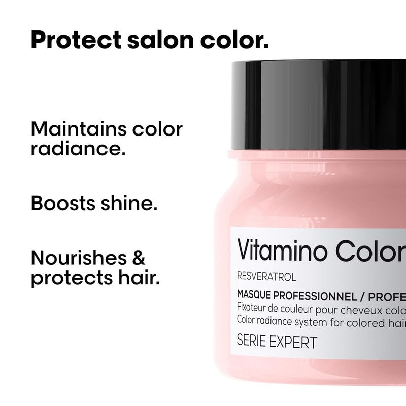 L'Oréal Professionnel Paris Vitamino Color Hair Mask - Protects & Preserves Hair Color, Enhances Shine & Vibrancy, Moisturizes & Detangles