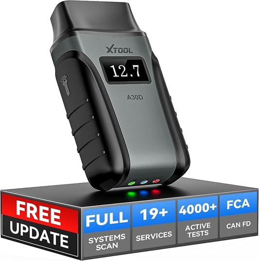 XTOOL Anyscan A30D OBD2 Scanner Diagnostic Tool - Bidirectional Scan Tool Wireless - Lifetime Updates & 19 Resets Crank Sensor EPB Throttle Relearn - Full System Car Code Reader for iPhone & Android