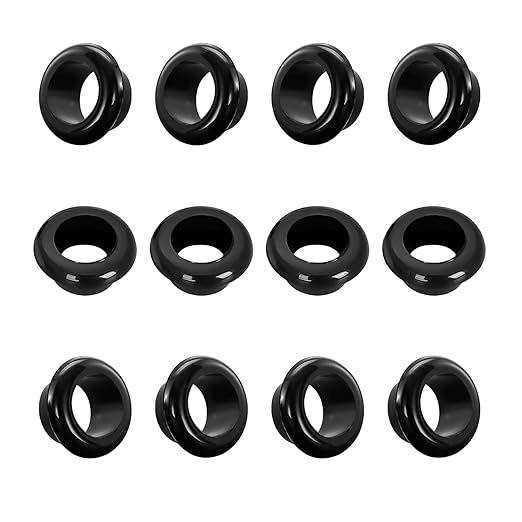 Qrity 20 PCS Rubber Grommets Cable Railing, Car Grommet, Cable Railing Protective Sleeves for Metal Posts, ID 8mm Mount Dia 10mm