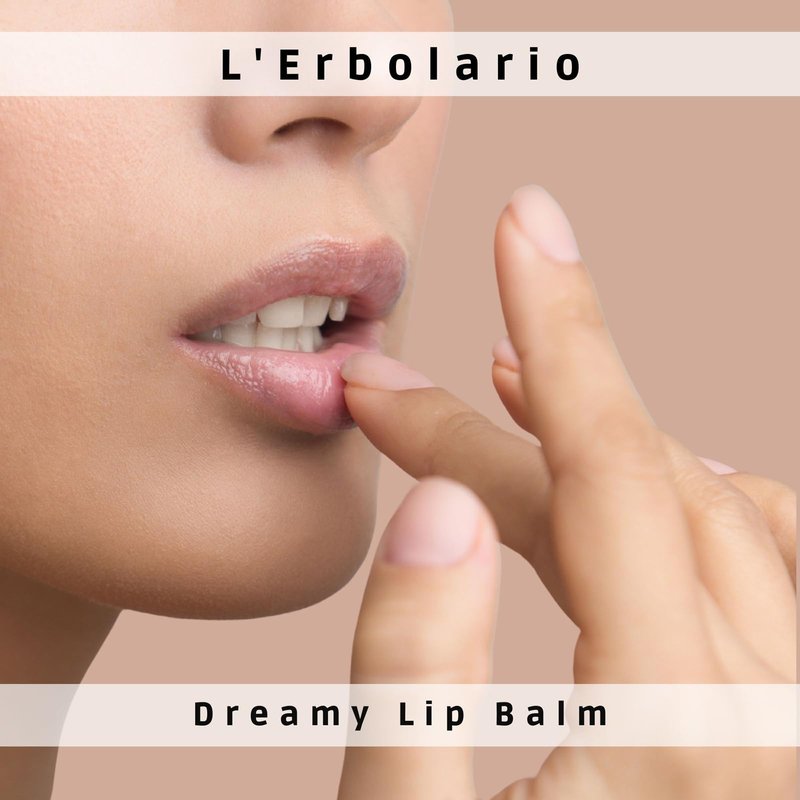 L'Erbolario Dreamy Lip Balm, Coconut, 0.3 oz, with Extracts of Virgin Coconut Oil, Moisturizing and Nourishing, For Dry Lips, Cruelty-Free