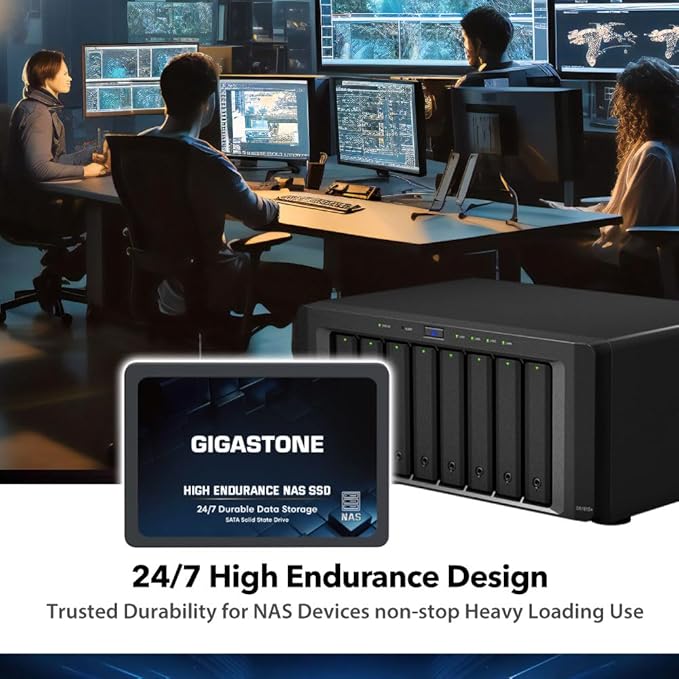 Gigastone 【NAS Certified】 1TB High Endurance SSD (6-Pack) for Gaming/PC/Laptop/NAS SSD TLC 24/7 Reliable 2.5" SATA Internal Solid State Drives RAID Data Storage 2.5 inches SATA 3.0