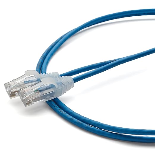 TRUECABLE Cat6 Component Rated Patch Cable, Unshielded (U/UTP), 2ft, Blue, 28AWG Stranded Pure Copper, Snagless 10G High-Speed Ethernet Cable, PoE++ 4PPoE 100W, UL Listed, RoHS-3, 1 Pack
