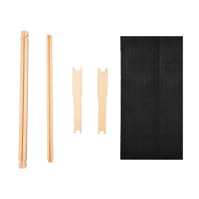 Deep Brood Beehive Frames with Wax Foundation, 10 Pack Honey Bee Frames with 100% Beeswax Coated Food Grade Foundation Sheets, 9-1/8-Inch (Black)