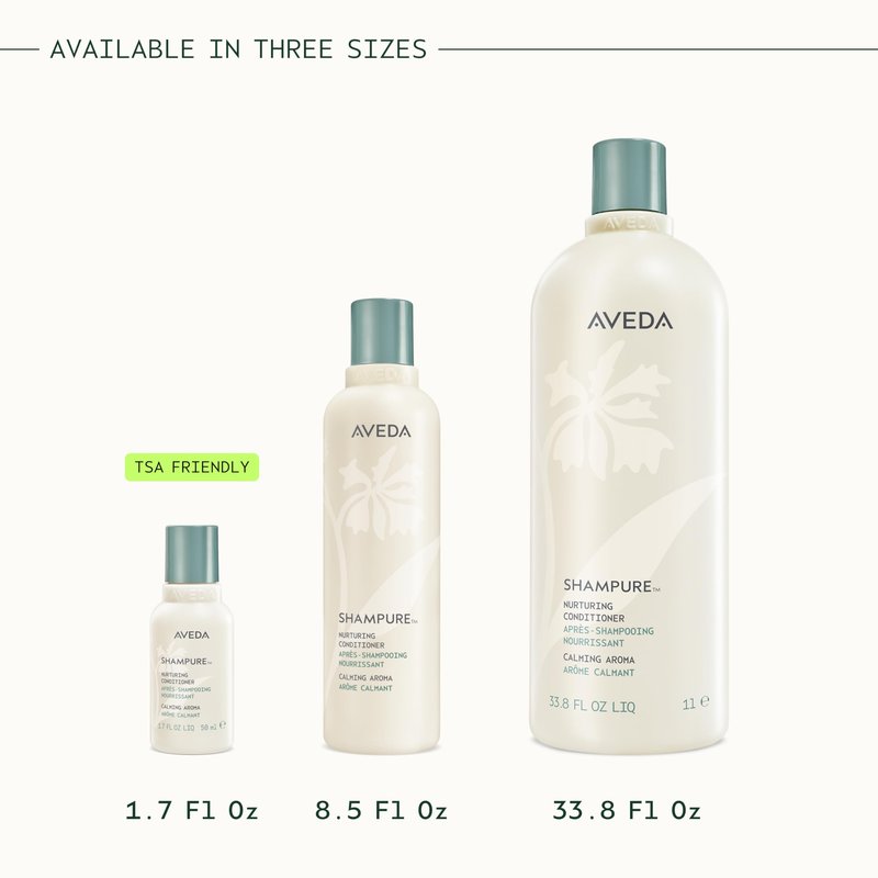 Aveda Shampure Nurturing Conditioner for Fine to Medium Hair | Lightweight Formula Detangles and Adds Shine | Calming Aroma of Lavender & Ylang Ylang | 98% Naturally Derived* | 33.8 Fl Oz