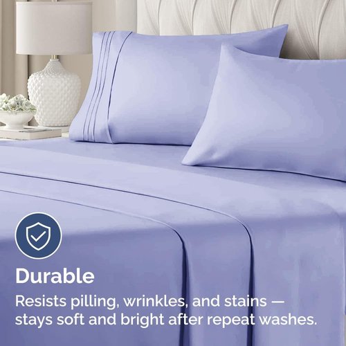 King Standard Pillow Cases by King - Soft Hotel Quality Covers | Comfy Lavender Bedding Set of 4