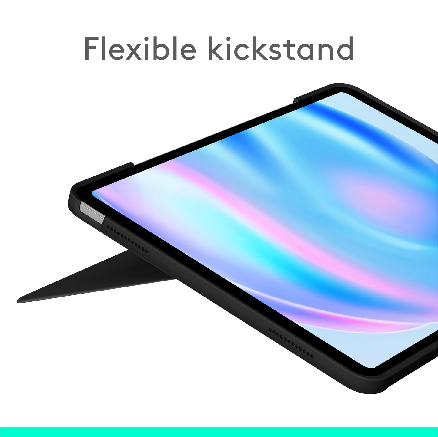 Logitech Combo Touch iPad Air 13-inch (M2, M3 & M4) (2024, 2025 & 2026) Keyboard Case - Detachable Backlit Keyboard with Kickstand, Comfortable Typing, Multi-use Mode - Midnight Black