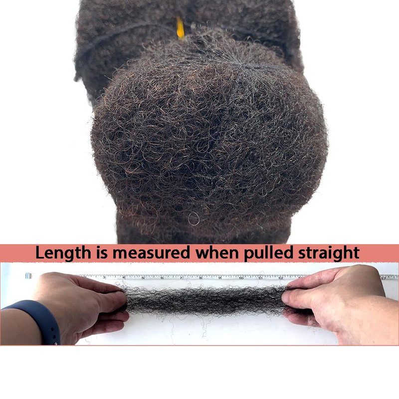 Afro Kinky Human Hair for Dreadlocks - 2 Bundles Natural Black #1B | 8 Inch Length