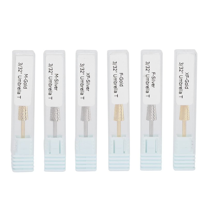 6Pcs Nail Drill Bits Sets, Electric Nail Drill Bit for Manicure Pedicure, Professional Tapered Carbide Nail Drill Bit Nail Art Tools for Acrylic Gel Nails Cuticle
