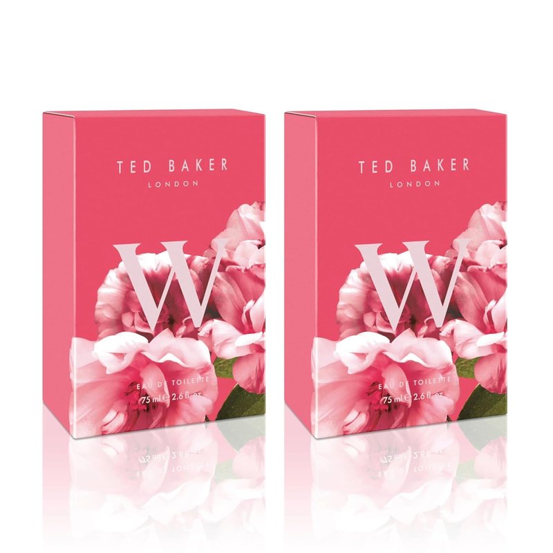 Ted Baker Eau de Toilette Duo Pack - Fruity Floral Rose & Orchid Perfume | Vegan, Long-Lasting, 2 x 2.54 fl oz