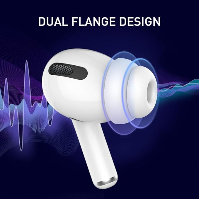 Delidigi for 6 Pairs AirPods Pro 2nd/1st Generation Ear Tips Replacement,Noise Reduction Silicone Earbuds Earplug Accessories Built-in Dust Guard Screen&Fit in The Charging Case S/M/L Size
