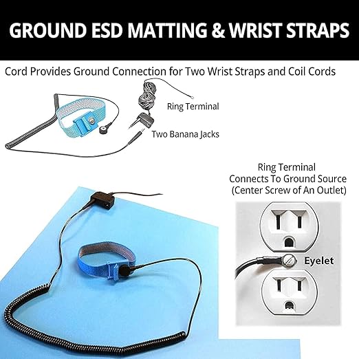 RubberStat Dual Layer ESD Workstation Rubber, Soldering, Cell Phone Repair - 48"x50' Blue