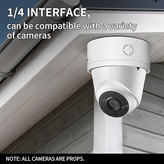 ZT-NET ZT-NET Universal Bullet Security Mount Box Dome Camera Junction Box Bracket Hide Cable ABS Plastic Enclosure Indoor Camera Cover CCTV Surveillance White 1 Pack (Not Included Camera)