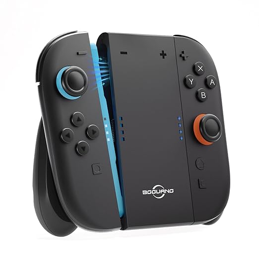 BGGUANG Switch 2 Joycon Grip, Super Magnetic Charger Handle for Switch 2 Joycons, Ergonomic Controller Grip, Switch 2 Accessories Black