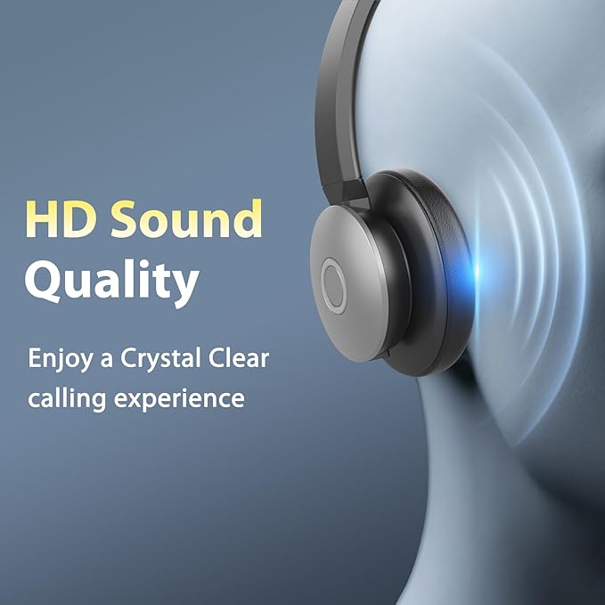 Earbay USB Headset with Microphone for PC, Headset with Mic, Computer Headset with Noise Canceling Microphone for Laptop, Wired Headphones with Mic for Work from Home/Call Center/Open Office (Black)