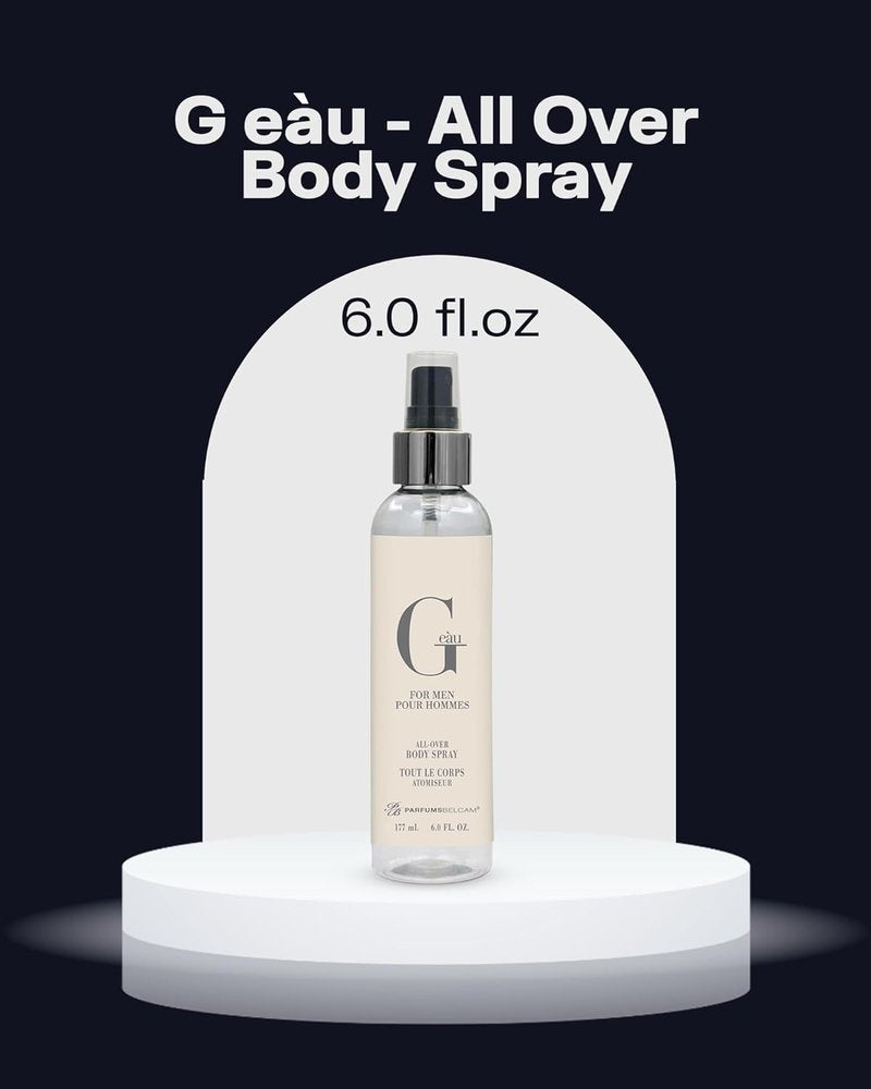 PB ParfumsBelcam All Over Body Spray for Men - Fresh Chypre Scent with Bergamot & Cedar | 6 Fl Oz Refreshing Daily Mist