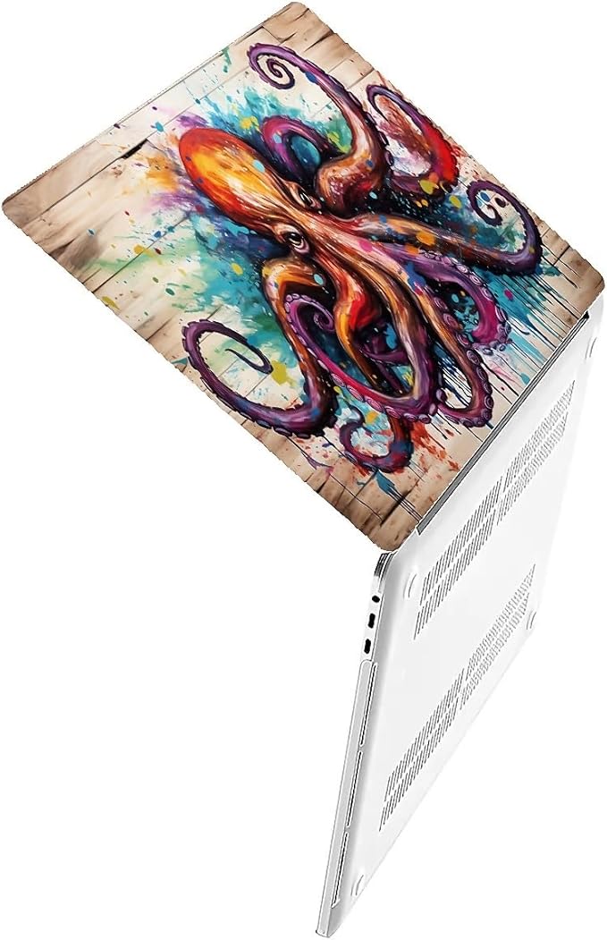 COTAIL Compatible with MacBook Air 13.3 13.6 Inch Case 2022 2021 2020 2019 Plastic Hard Shell Case Cover,13.6 Air (A2681) M2 2022, Octopus