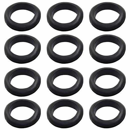 Kyuionty 12 Pcs Rubber Grommets, 1-9/16" Inside Diameter 1-3/4" Drill Hole Rubber Wire Grommets O Ring Grommets for Wire, Firewall, Cables, Plugs, Automotive