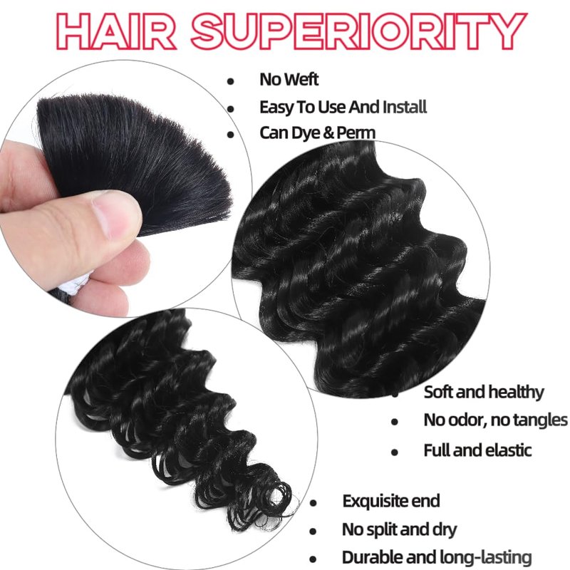 P4/30 Deep Wave Ombre Human Braiding Hair 22Inch 1 Bundle 50g Bulk Human Hair for Braiding No Weft Human Braiding Hair for Boho Braids Wet and Wavy 100% Brazilian Virgin Curly Hair