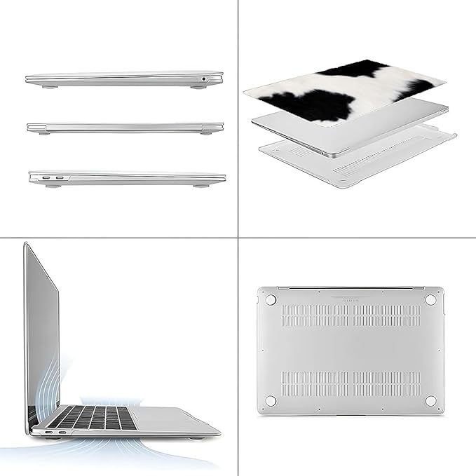 COTAIL Compatible with MacBook Air 13.3 13.6 Inch Case 2022 2021 2020 2019 Plastic Hard Shell Case Cover,13.3 Pro(A1706/A1708/A1989/A2159/A2289/A2338), Cow