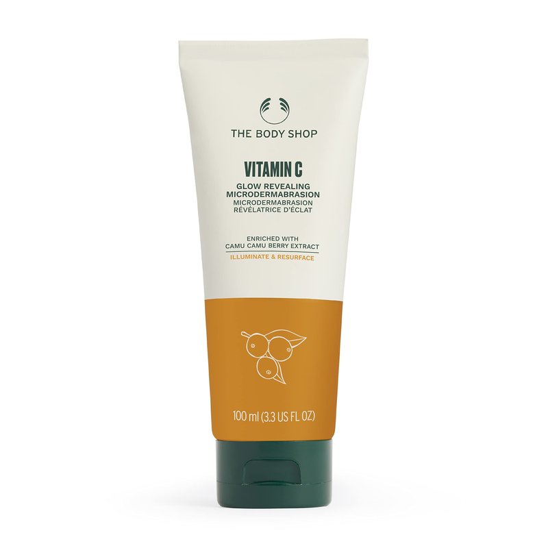 The Body Shop Vitamin C Glow Boosting Microdermabrasion – Exfoliation for Tired, Dull Skin – Vegan – 100ml